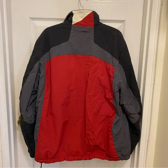 Nautica Men’s Red Black Gray Winter Performance Jacket Reversible XL Zipper - Picture 14 of 16